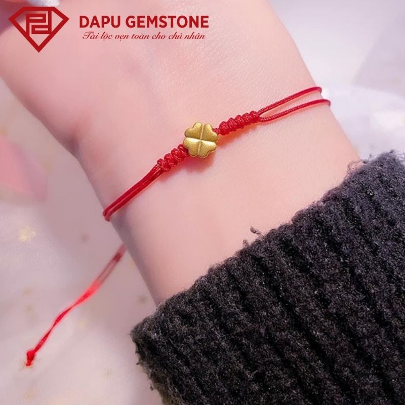 Dây Đỏ Charm Trâu Vàng 24K cho người tuổi Sửu tài lộc 4 Dây Đỏ Charm Trâu Vàng 24K