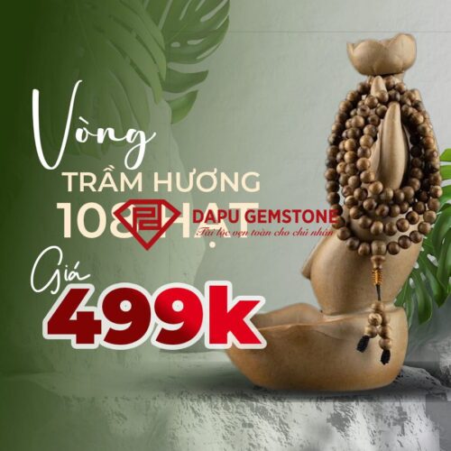 Vòng Tay Trầm Hương Quấn 108 Hạt - 6ly