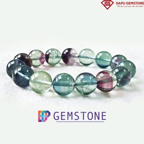 Vòng Tay Đá Fluorite Đậm