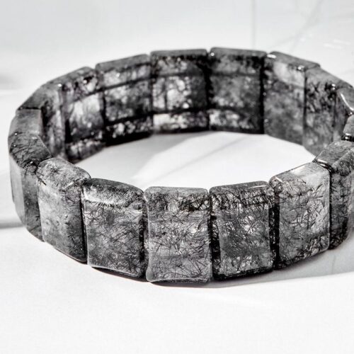 Vòng Đá Thạch Anh Đen Bản Tròn 51 mm