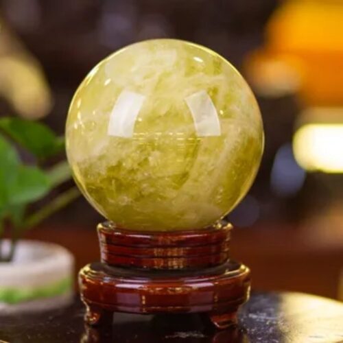 Cầu thạch anh vàng 7cm 500gr