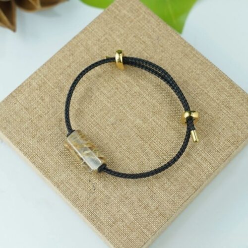 Vòng tay Lu Thống Thạch anh tóc vàng 20x11mm