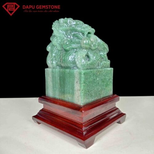 Ấn Rồng Thạch Anh Xanh