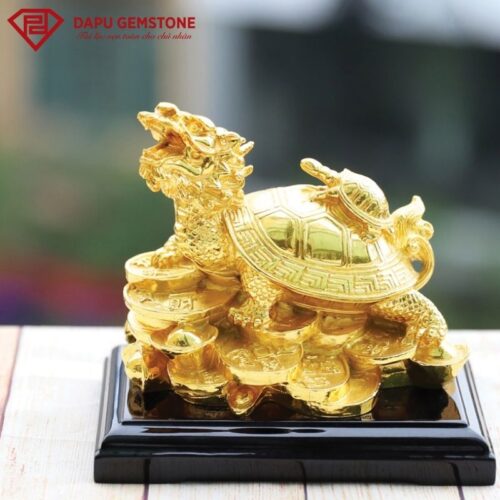 Tượng Long Quy mạ vàng